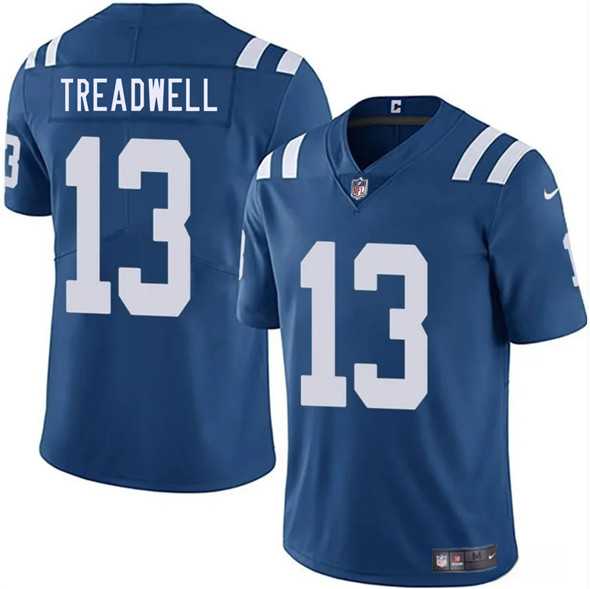 Men & Women & Youth Indianapolis Colts #13 Laquon Treadwell Blue 2025 Vapor Limited Stitched Jersey